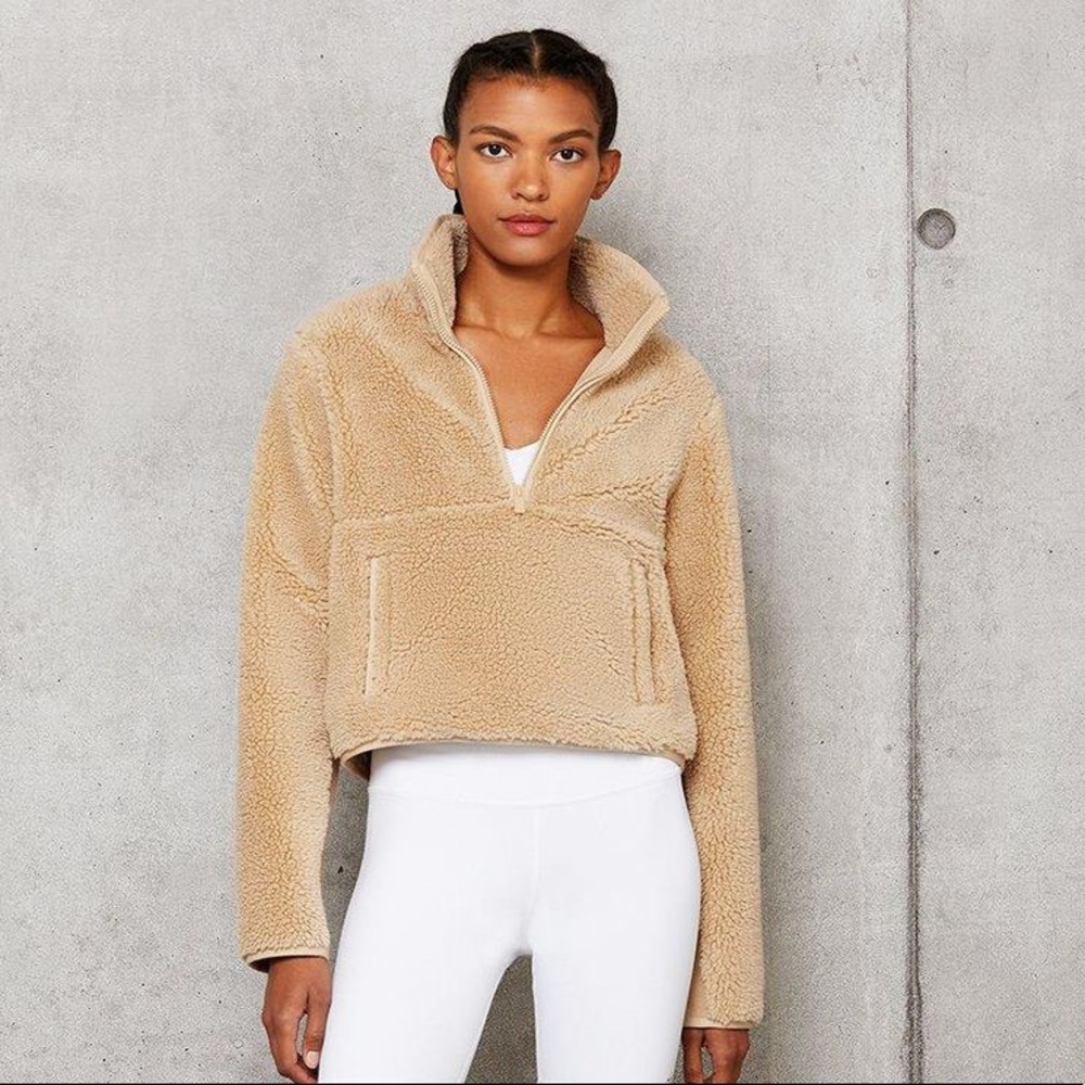 Alo Shanti Half Zip Sherpa Size S